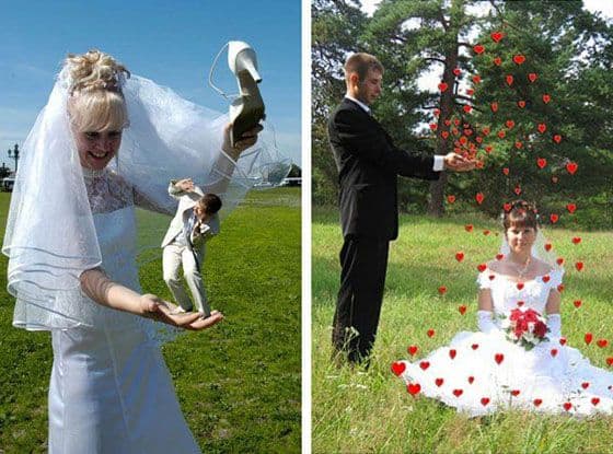 awful wedding pics