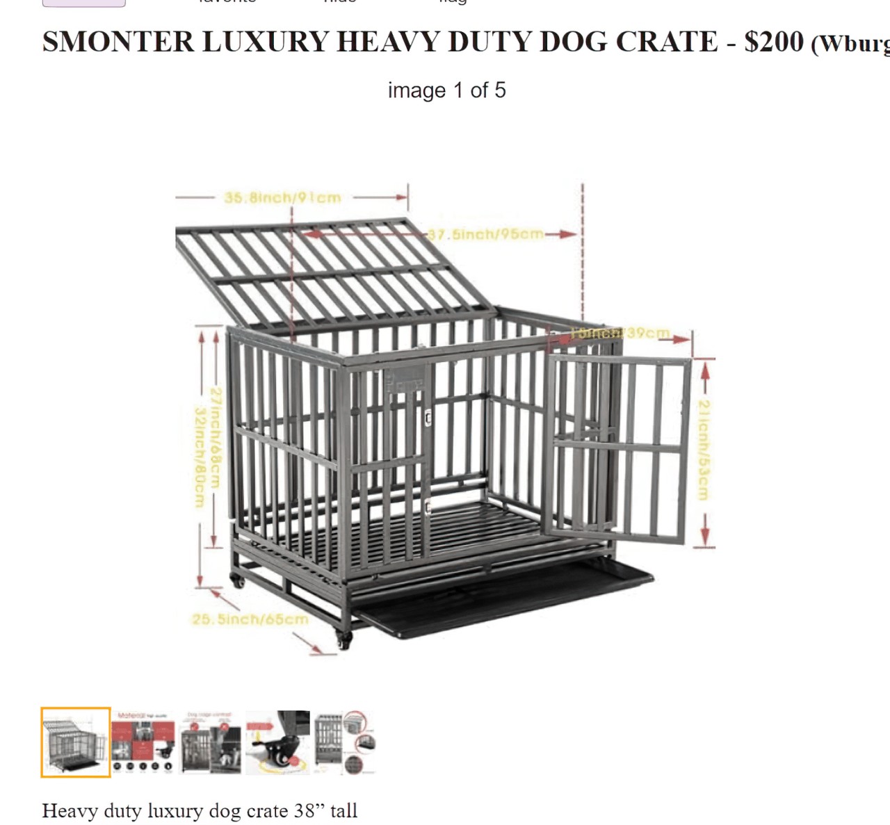 Craigslist hotsell dog cage