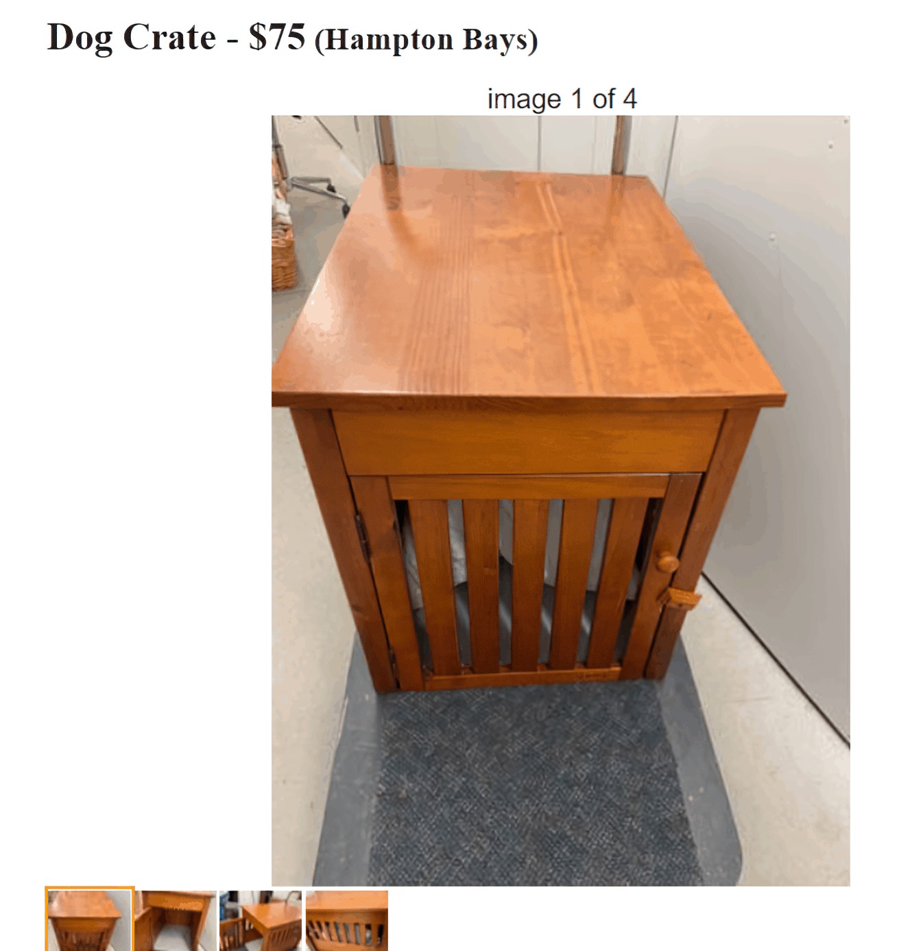 Craigslist store dog crates