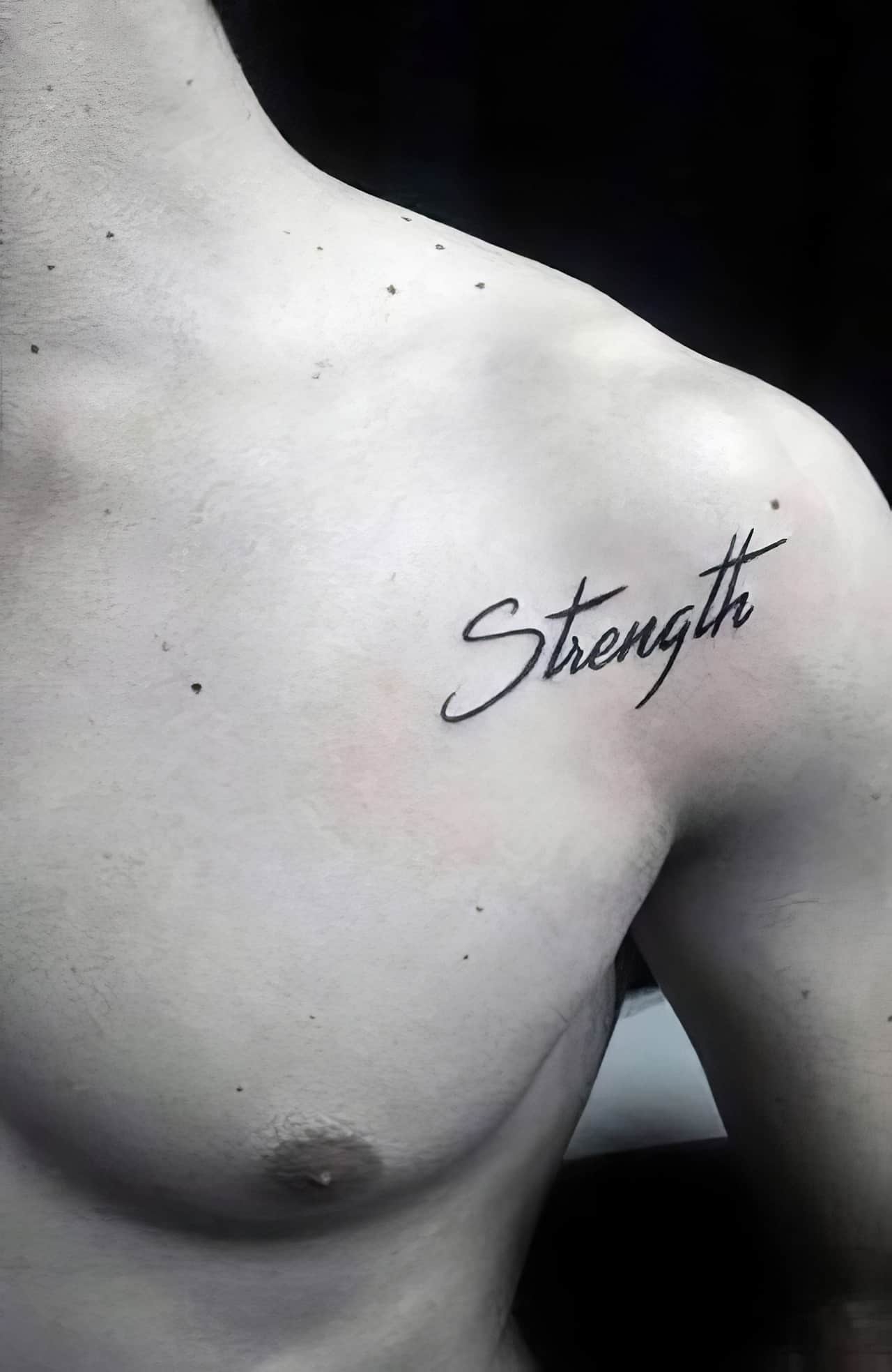 strength tattoos for men