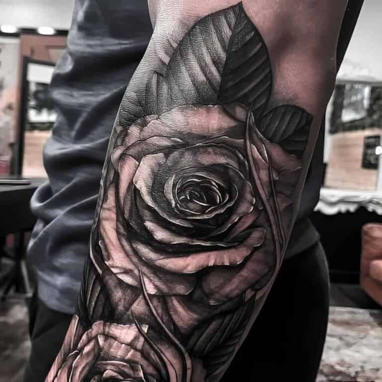 38 Bold And Masculine Rose Tattoo Designs For Men To Express Their Style