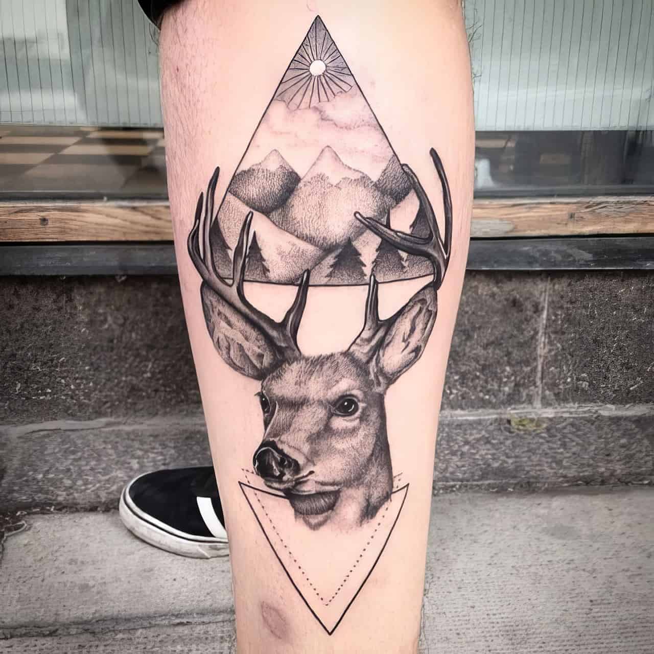 TATTOOS.ORG — Circle Tattoo Deer by coldgraytattoo