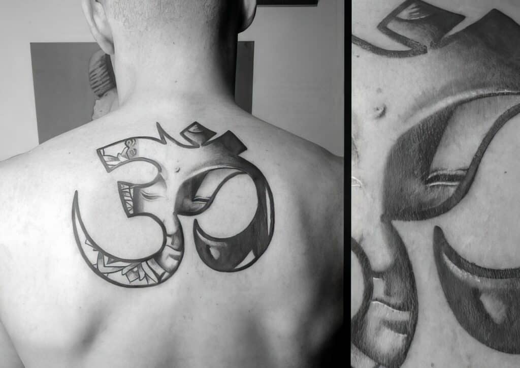 Beautiful customized Om with rudraksha Tattoo by : Pranjal Shrivastava Skin  Machine Tattoo Studio . Bhopal Ema… | Tattoo designs wrist, Om tattoo  design, Om tattoo