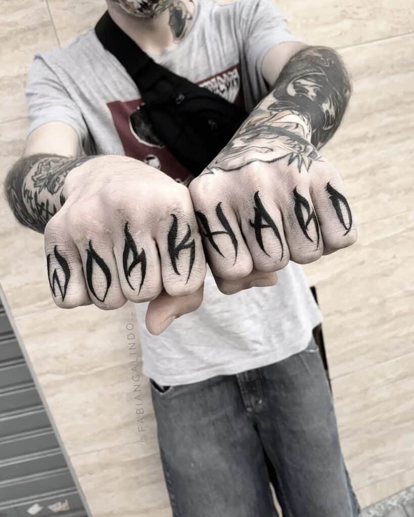 Blackwork Fist Tattoo Idea