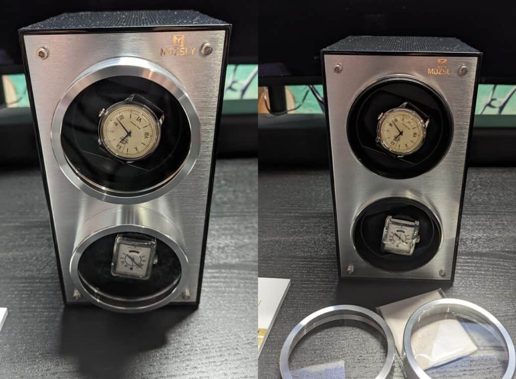 MOZSLY Double Watch Winder Side by Side